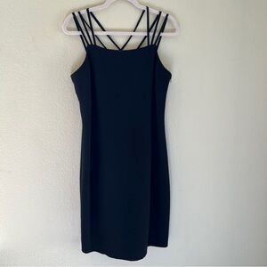 Jones New York Dress Vintage Strappy back black dress Size 14